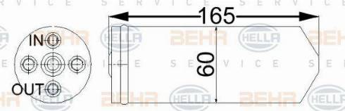 BEHR HELLA Service 8FT 351 192-614 - Изсушител, климатизация vvparts.bg