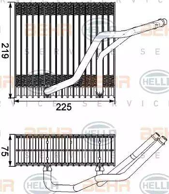 BEHR HELLA Service 8FV 351 210-541 - Изпарител, климатична система vvparts.bg