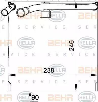 BEHR HELLA Service 8FV 351 210-321 - Изпарител, климатична система vvparts.bg