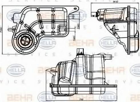 BEHR HELLA Service 8MA 376 923-021 - Разширителен съд, охладителна течност vvparts.bg