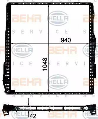 BEHR HELLA Service 8MK 376 906-314 - Радиатор, охлаждане на двигателя vvparts.bg