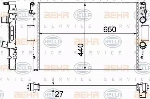 BEHR HELLA Service 8MK 376 900-234 - Радиатор, охлаждане на двигателя vvparts.bg