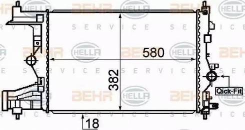 BEHR HELLA Service 8MK 376 910-341 - Радиатор, охлаждане на двигателя vvparts.bg