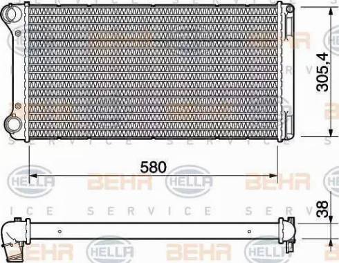 BEHR HELLA Service 8MK 376 754-431 - Радиатор, охлаждане на двигателя vvparts.bg