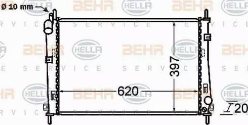 BEHR HELLA Service 8MK 376 754-781 - Радиатор, охлаждане на двигателя vvparts.bg