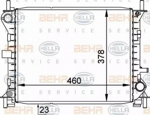 BEHR HELLA Service 8MK 376 754-771 - Радиатор, охлаждане на двигателя vvparts.bg