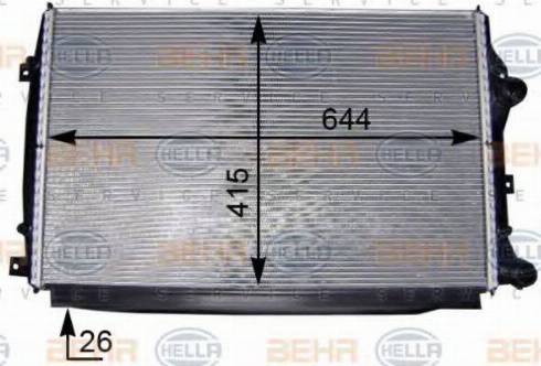 BEHR HELLA Service 8MK 376 755-801 - Радиатор, охлаждане на двигателя vvparts.bg