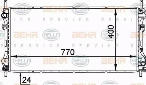 BEHR HELLA Service 8MK 376 755-321 - Радиатор, охлаждане на двигателя vvparts.bg