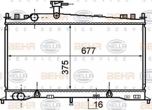 BEHR HELLA Service 8MK 376 750-271 - Радиатор, охлаждане на двигателя vvparts.bg