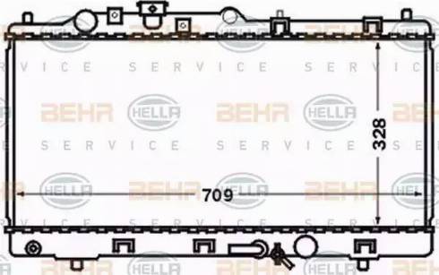 BEHR HELLA Service 8MK 376 769-591 - Радиатор, охлаждане на двигателя vvparts.bg