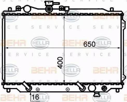 BEHR HELLA Service 8MK 376 769-531 - Радиатор, охлаждане на двигателя vvparts.bg