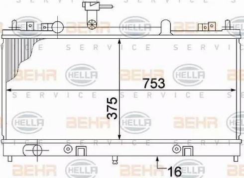 BEHR HELLA Service 8MK 376 769-681 - Радиатор, охлаждане на двигателя vvparts.bg