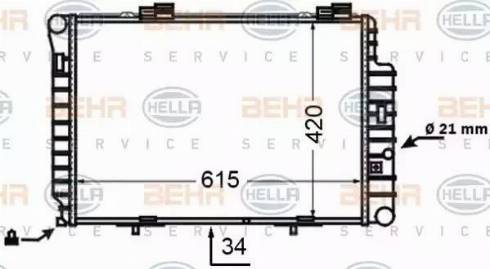 BEHR HELLA Service 8MK 376 769-721 - Радиатор, охлаждане на двигателя vvparts.bg