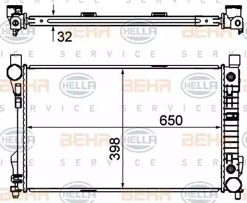 BEHR HELLA Service 8MK 376 769-771 - Радиатор, охлаждане на двигателя vvparts.bg