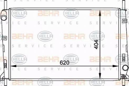 BEHR HELLA Service 8MK 376 764-051 - Радиатор, охлаждане на двигателя vvparts.bg