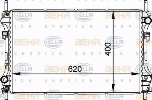 BEHR HELLA Service 8MK 376 764-101 - Радиатор, охлаждане на двигателя vvparts.bg