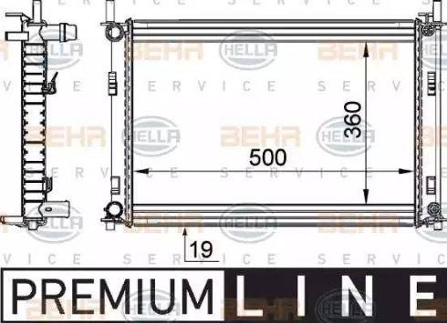 BEHR HELLA Service 8MK 376 764-291 - Радиатор, охлаждане на двигателя vvparts.bg