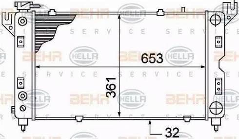 BEHR HELLA Service 8MK 376 766-521 - Радиатор, охлаждане на двигателя vvparts.bg