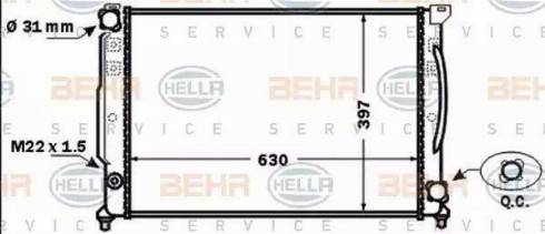 BEHR HELLA Service 8MK 376 766-131 - Радиатор, охлаждане на двигателя vvparts.bg