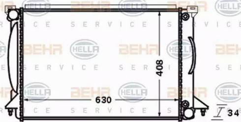 BEHR HELLA Service 8MK 376 766-344 - Радиатор, охлаждане на двигателя vvparts.bg