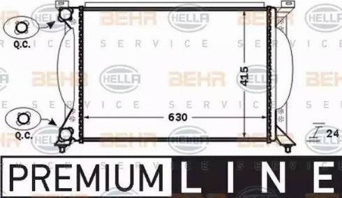 BEHR HELLA Service 8MK 376 766-261 - Радиатор, охлаждане на двигателя vvparts.bg