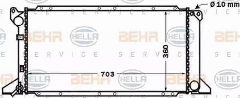 BEHR HELLA Service 8MK 376 768-181 - Радиатор, охлаждане на двигателя vvparts.bg