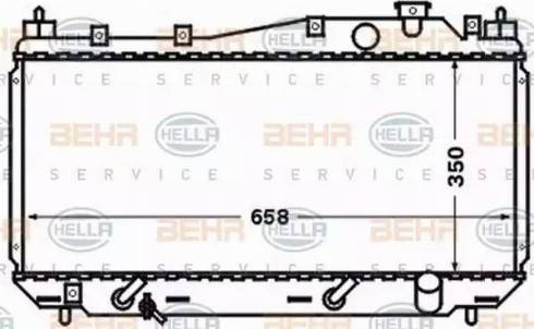 BEHR HELLA Service 8MK 376 768-301 - Радиатор, охлаждане на двигателя vvparts.bg