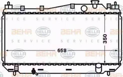 BEHR HELLA Service 8MK 376 768-291 - Радиатор, охлаждане на двигателя vvparts.bg