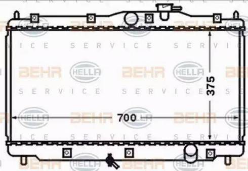 BEHR HELLA Service 8MK 376 768-231 - Радиатор, охлаждане на двигателя vvparts.bg