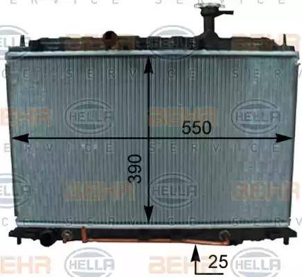 BEHR HELLA Service 8MK 376 763-481 - Радиатор, охлаждане на двигателя vvparts.bg