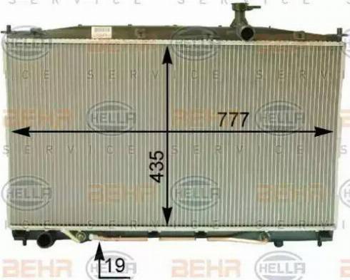 BEHR HELLA Service 8MK 376 763-431 - Радиатор, охлаждане на двигателя vvparts.bg