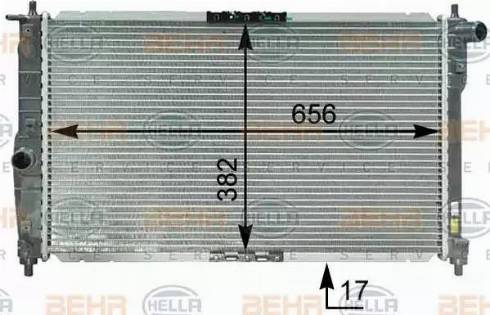 BEHR HELLA Service 8MK 376 762-611 - Радиатор, охлаждане на двигателя vvparts.bg