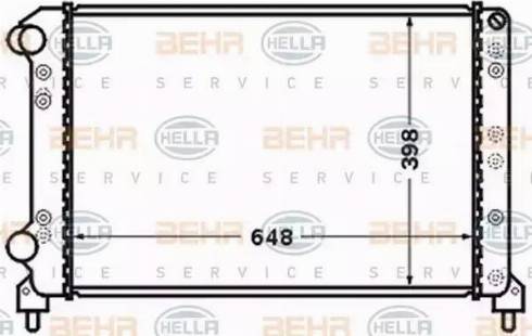 BEHR HELLA Service 8MK 376 767-691 - Радиатор, охлаждане на двигателя vvparts.bg