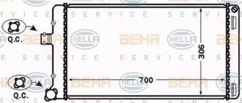 BEHR HELLA Service 8MK 376 767-641 - Радиатор, охлаждане на двигателя vvparts.bg