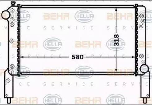 BEHR HELLA Service 8MK 376 767-671 - Радиатор, охлаждане на двигателя vvparts.bg