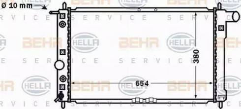 BEHR HELLA Service 8MK 376 767-201 - Радиатор, охлаждане на двигателя vvparts.bg