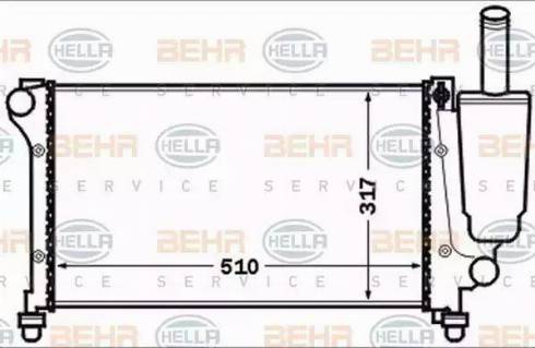 BEHR HELLA Service 8MK 376 767-741 - Радиатор, охлаждане на двигателя vvparts.bg