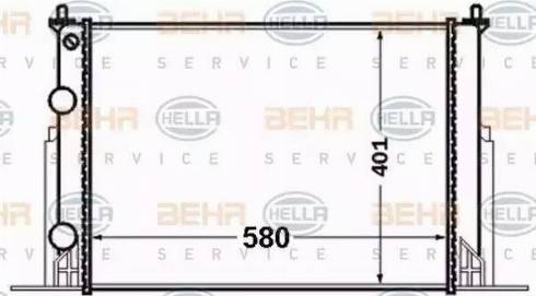 BEHR HELLA Service 8MK 376 767-731 - Радиатор, охлаждане на двигателя vvparts.bg