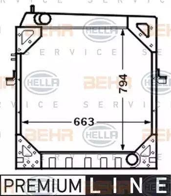 BEHR HELLA Service 8MK 376 709-571 - Радиатор, охлаждане на двигателя vvparts.bg