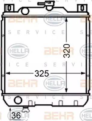 BEHR HELLA Service 8MK 376 704-791 - Радиатор, охлаждане на двигателя vvparts.bg