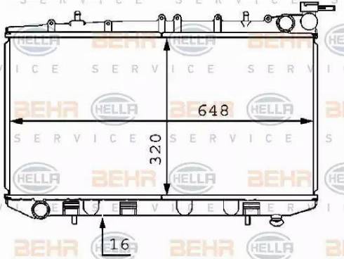 BEHR HELLA Service 8MK 376 704-701 - Радиатор, охлаждане на двигателя vvparts.bg