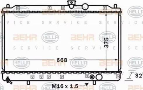 BEHR HELLA Service 8MK 376 704-711 - Радиатор, охлаждане на двигателя vvparts.bg