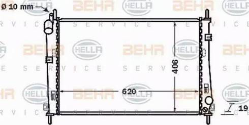 BEHR HELLA Service 8MK 376 705-551 - Радиатор, охлаждане на двигателя vvparts.bg