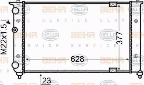 BEHR HELLA Service 8MK 376 705-561 - Радиатор, охлаждане на двигателя vvparts.bg