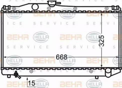 BEHR HELLA Service 8MK 376 705-751 - Радиатор, охлаждане на двигателя vvparts.bg