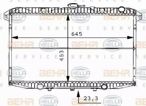 BEHR HELLA Service 8MK 376 706-481 - Радиатор, охлаждане на двигателя vvparts.bg