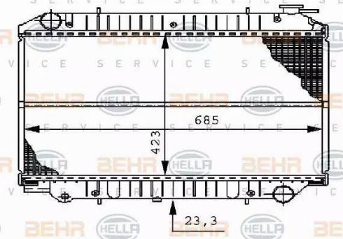 BEHR HELLA Service 8MK 376 706-521 - Радиатор, охлаждане на двигателя vvparts.bg