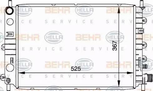 BEHR HELLA Service 8MK 376 706-651 - Радиатор, охлаждане на двигателя vvparts.bg