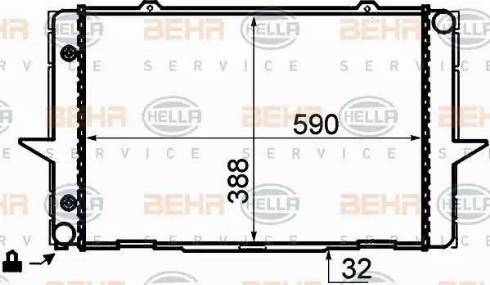 BEHR HELLA Service 8MK 376 706-741 - Радиатор, охлаждане на двигателя vvparts.bg