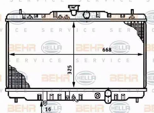 BEHR HELLA Service 8MK 376 708-551 - Радиатор, охлаждане на двигателя vvparts.bg